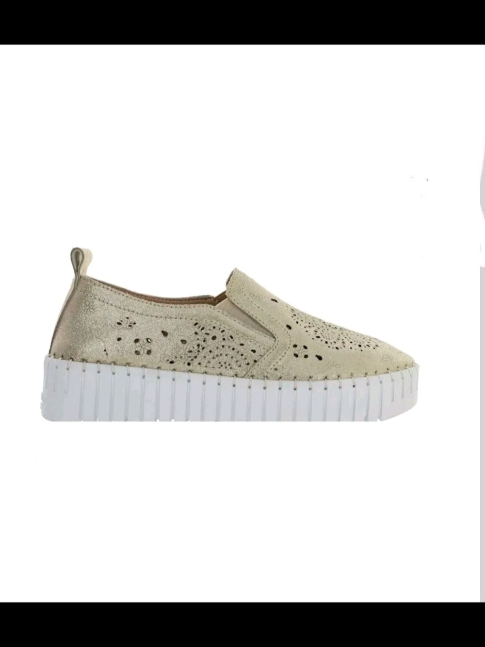 Bernie Mev Women's TW Amity Slip-On Perforated Metallic Gold Women's Sneaker